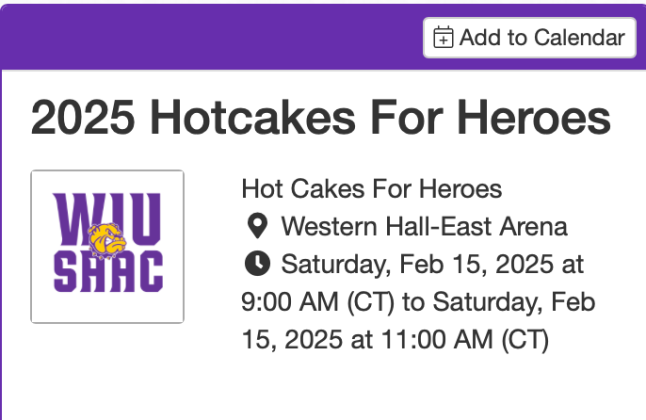 WIU to Send Veterans to OVC Tournament through Hot Cakes for Heroes